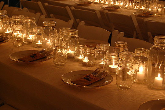 I'm on the hunt for candle tablescape inspiration for our wedding 